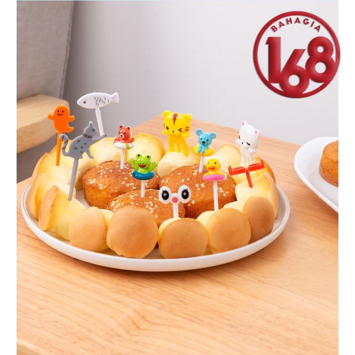 Garpu buah mini, kartun anak-anak makan siang, motif mata lucu dll