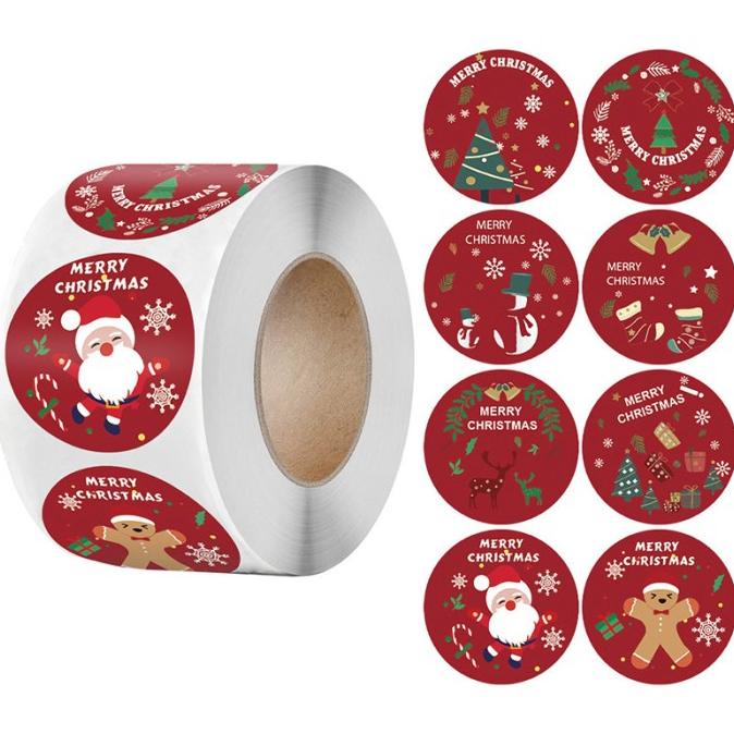 

(500stiker) stiker natal label natal sticker Merry Christmas label