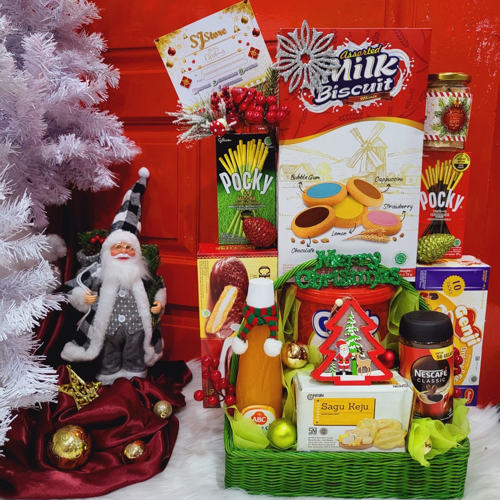 

Paket Dekorasi Hampers Natal Christmas Parcel Hadiah Kue Kering 285