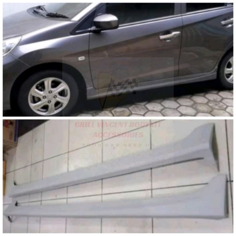 Bodykit samping sideskirt / Side skirt brio lama modulo 2012-2017 kiri & kanan epoxy