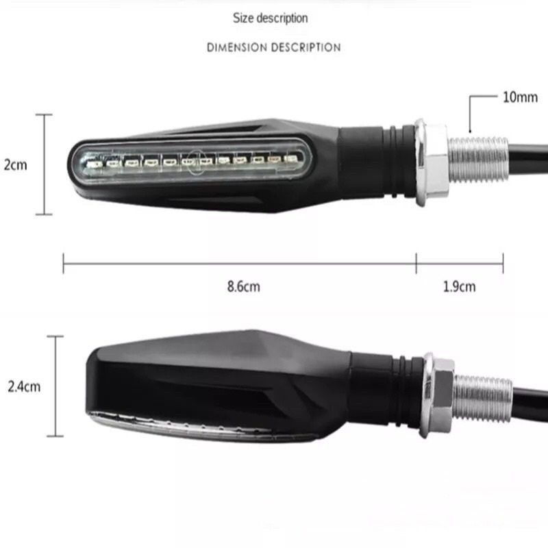 Sein Running Lampu Sen Running Led Rizoma L104-DD40 2 Mode Buat Vixion ,Cb150r ,Cbr150r ,R15 ,R25 ,Xabre ,Gsx ,Ninja ,Aerox ,Vario150 Dan Motor Lainnya Universal