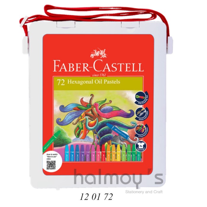

CRAYON /HEXAGONAL OIL PASTEL FABER CASTELL ( BOX PUTIH SUSU ) 72 WARNA