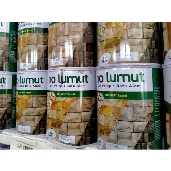 Cat Pelapis Batu Alam BATU CANDI HITAM 1 Liter / NO LUMUT AVIAN Brand