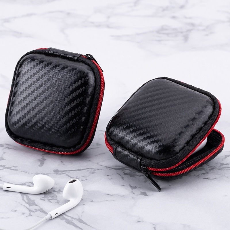 Tas Penyimpanan Earphone / Kabel Data / Charger / SD / TF Card Portable Dengan Resleting Untuk Travel