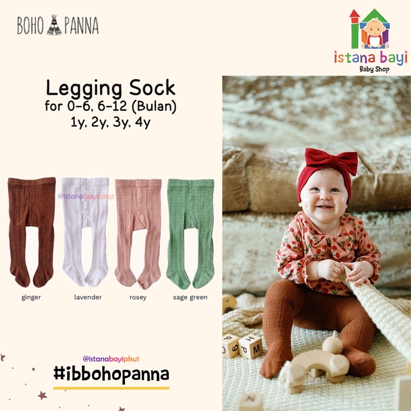 BOHOPANNA LEGGING SOCK -LEGGING ANAK-LEGGING ANAK TUTUP KAKI