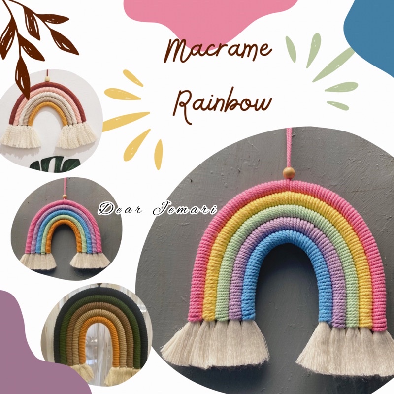 Macrame Wallhanging / Hiasan Dinding Macrame / Hiasan Dinding Rainbow
