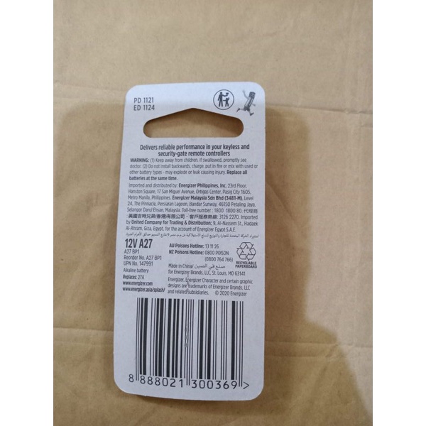 Energizer 27A