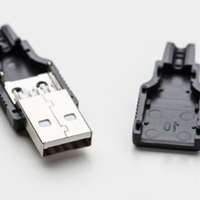 Soket USB kosong tipe jantan - USB socket connector male plug 4 Pin