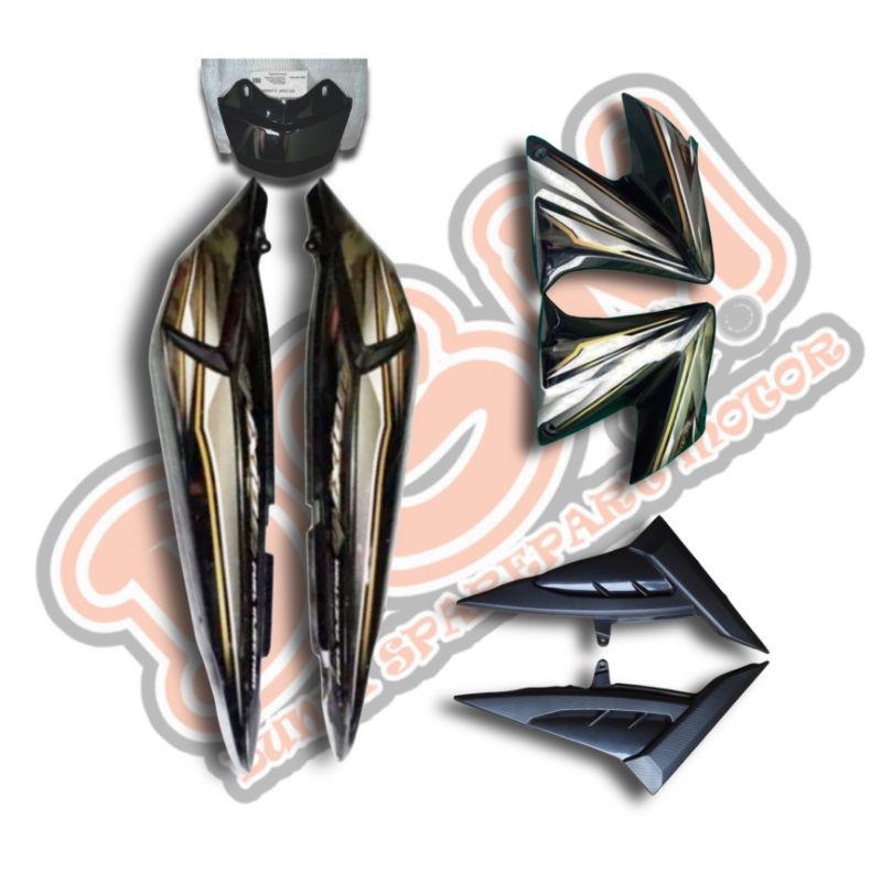 PAKET BODY BELAKANG SAYAP PLUS BOX AKI VIXION LAMA PLUS STIKER PUTIH / VIXION OLD / SAYAP VIXION