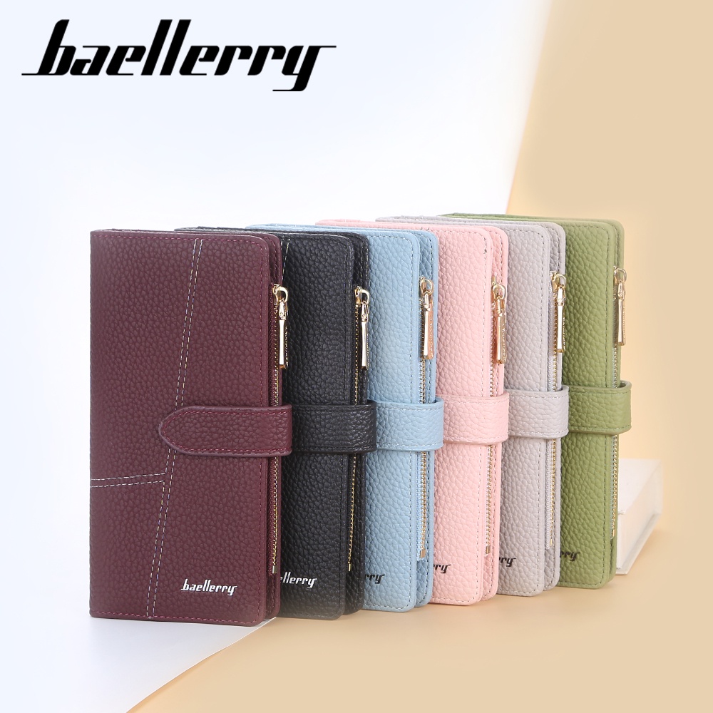 BAELLERRY N2367 Dompet Wanita Panjang Bahan Kulit PU Leather Premium WATCHKITE WKOS