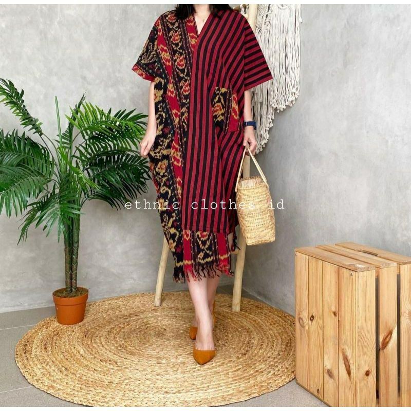 dress tunik gamis kaftan batik wanita premium original