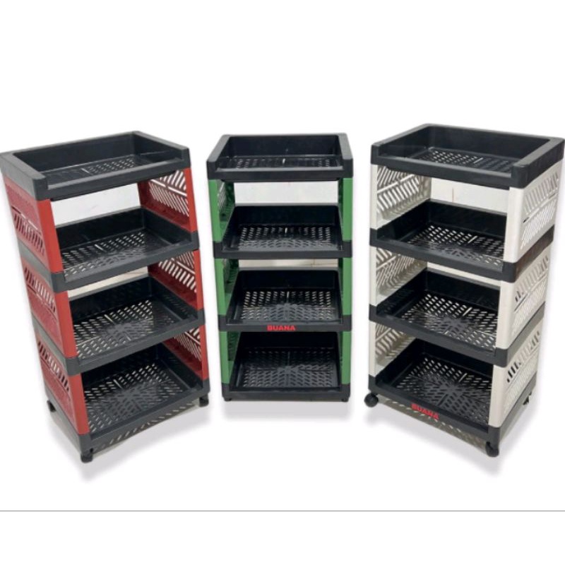 Rak Yoyo Susun 4 Beroda / Rak Plastik Susun
