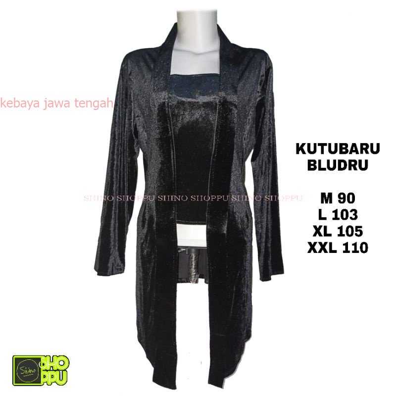 Kebaya Kutubaru Bludru Polos/ Kebaya Model Kutubaru Murah warna hitam marun dll Kebaya Bludru