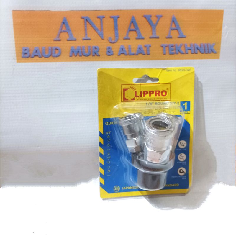 LIPPRO Quick Coupler 3 Cabang - 1/4" Coupler Splitter 3 Way
