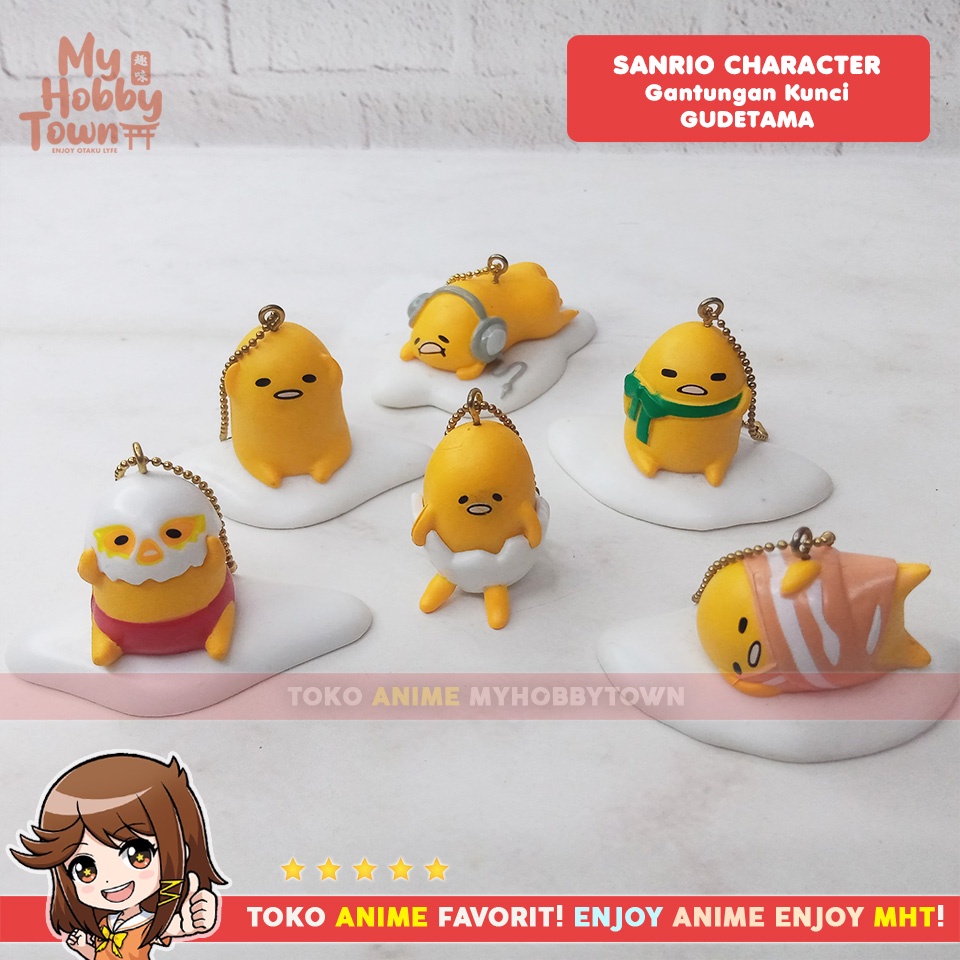 Gantungan Kunci Anime Karakter Sanrio Gudetama