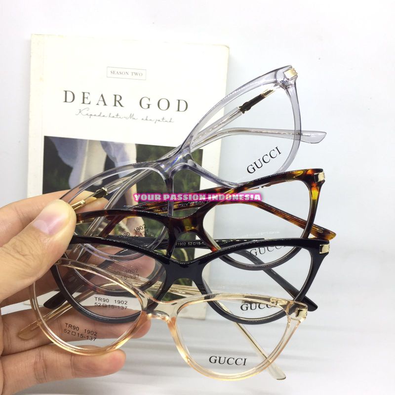 Kacamata Baca Cewek 1902 +1.00 sd +3.00 Model Cat Eye Fashion Korea