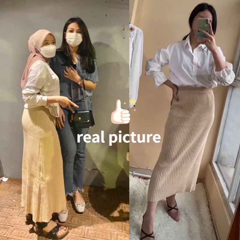 YIU YIU Rajut - Korean Rok Span Rajut Import Rok Rajut Panjang Vintage Knit Skirt