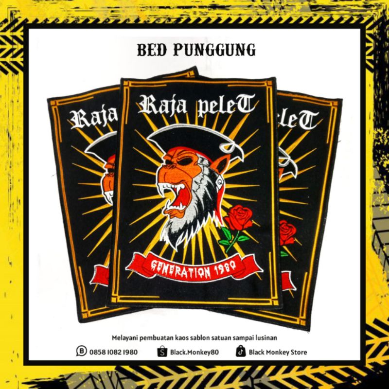 Bed punggung bordir r4j4 p3l3t. ikspi kera sakti