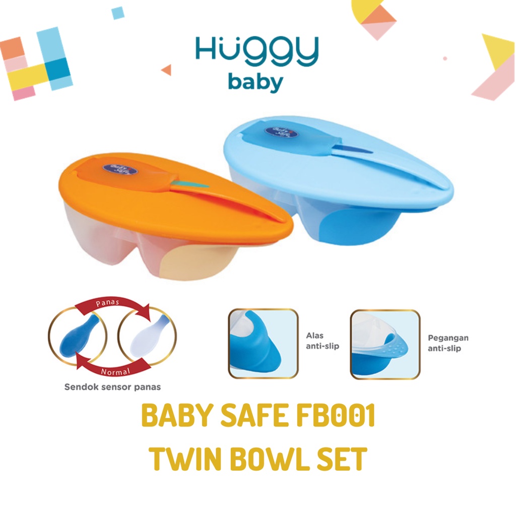 Baby Safe FB001 Twin Taste Bowl Set | Wadah Makan Anak