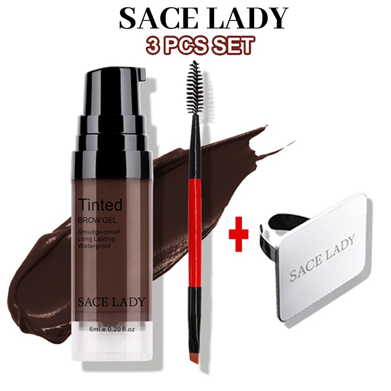 [Gel Alis] SACE LADY Eyebrow Gel With Brush Waterproof Long Lasting Liquid Brow Tinted Gel Makeup Ki