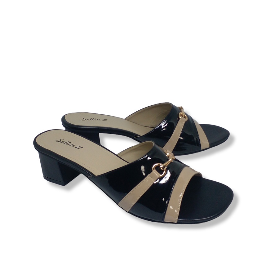 Sendal Pesta clog Wanita ibu ibu Ukuran Big size Jumbo 41,42,43,44,45 hitam moka,