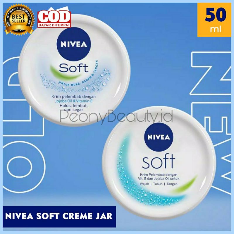[COD √ PROMO] NIVEA CREAM 100ML 50ML / NIVEA CREAM SOFT JAR 50ML 100ML / Nivea Radiant Smooth 50ml 1