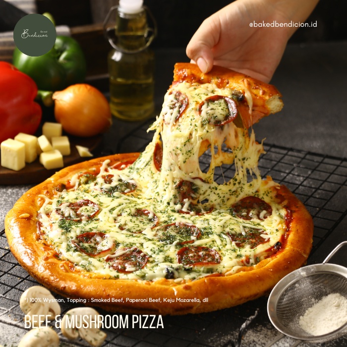 

Beef & Mushroom Pizza