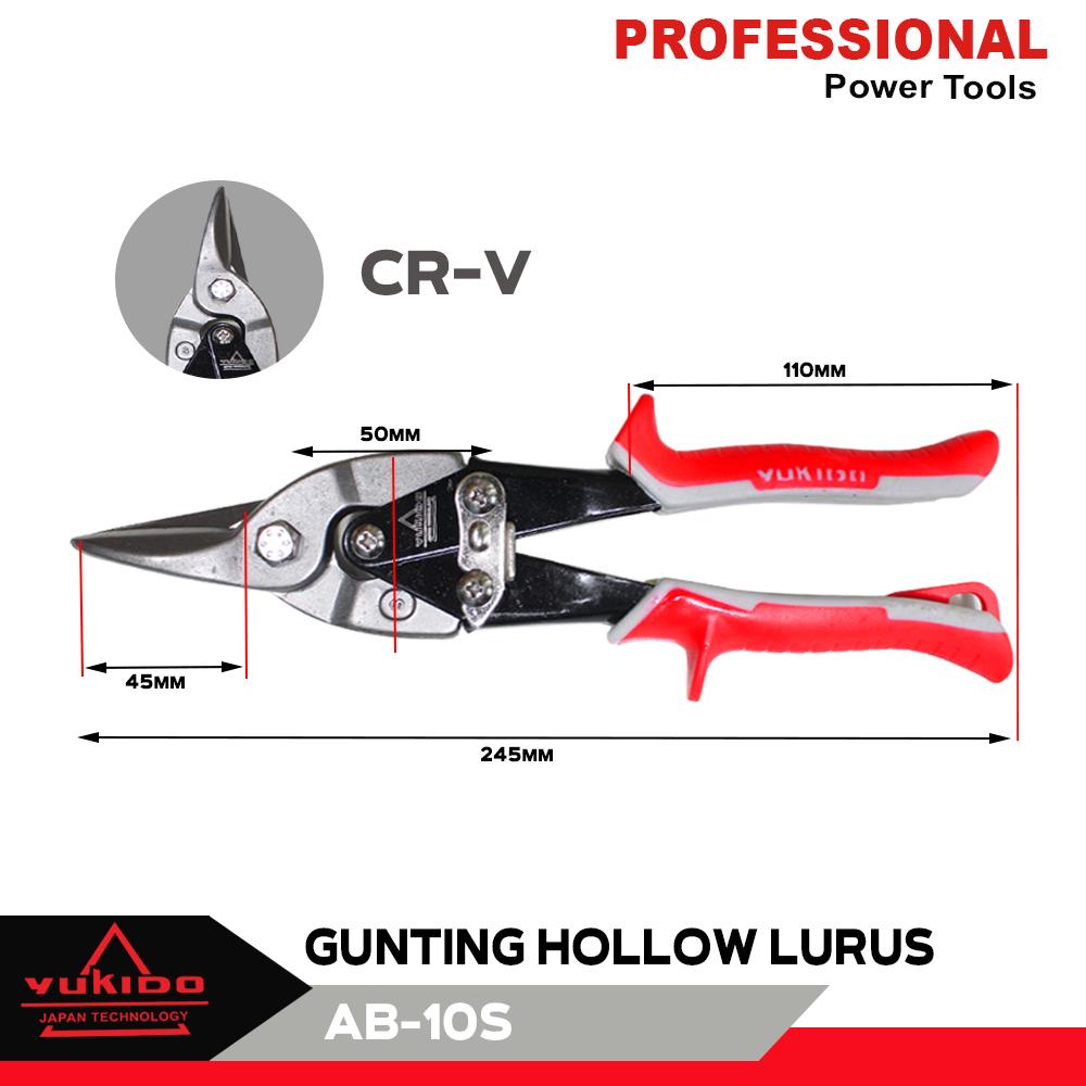 

Gunting Hollow Baja Ringan Gunting Seng 10 Inch Aviation Snips YUKIDO JAPAN TECNOLOGY