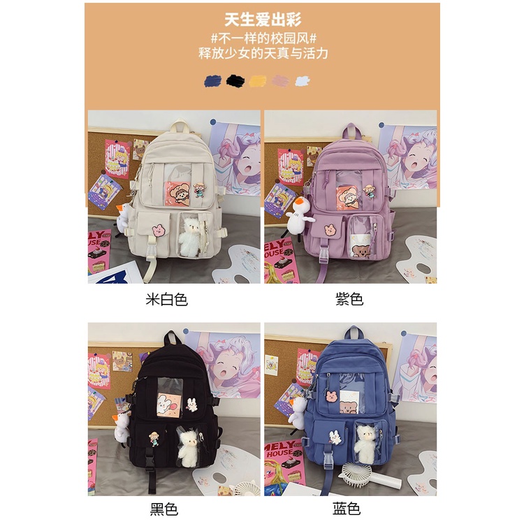 2296, ransel wanita import fashion tas back pack wanita terkiniian cantik tas ransel sekolah tas ransel kuliah tas best seller