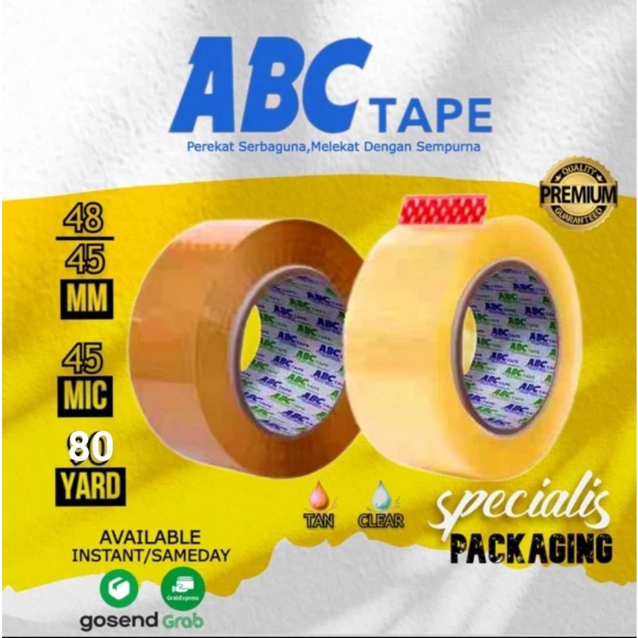 

Lakban Coklat ABC Tape 2 Inch 48 Mm x 80 Yard