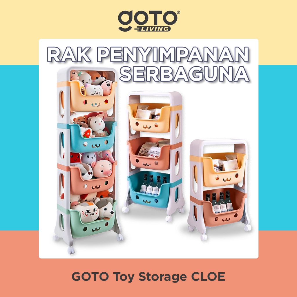 Goto Cloe Toy Storage Rak Susun Tempat Penyimpanan Mainan Boneka Anak