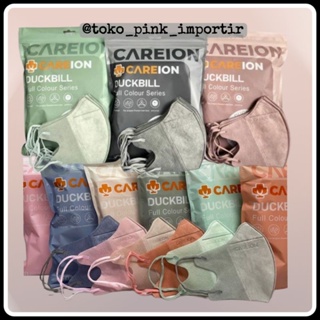 Image of CAREION | Masker Duckbill Careion Embos Full Colour Series Warna Duckbil Duck Bill Face Mask Facemask Mulut Wajah Earloop 3Ply 3 Ply 50Pcs 50 Pcs