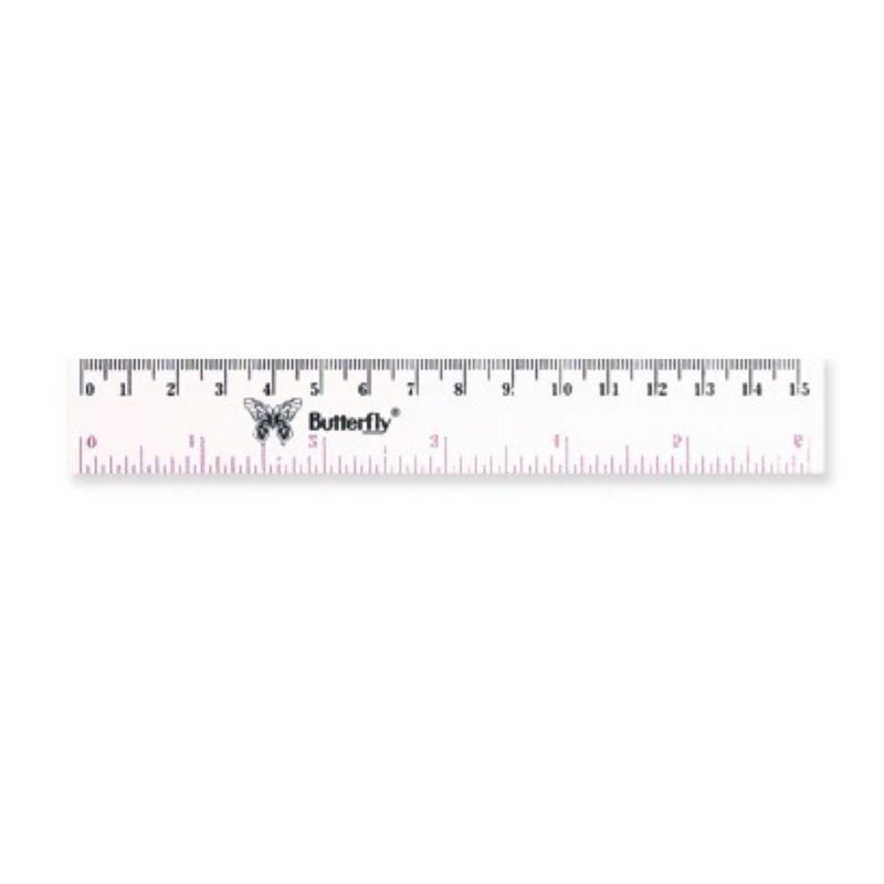 

MISTAR PLASTIK 15CM BUTTERFLY