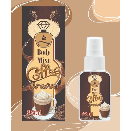 Kanzo - Parfum Body Mist Coffee Cream 30ml Premium / Parfum Coffee 30ml Best Seller / Parfum Unisex Wangi Tahan Lama