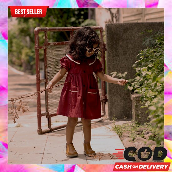 Dress Anak Perempuan 1 _ 2 Tahun Daster Anak Murah Berlengan Daster Sa Kalla Dress (Free Bandana) Ba