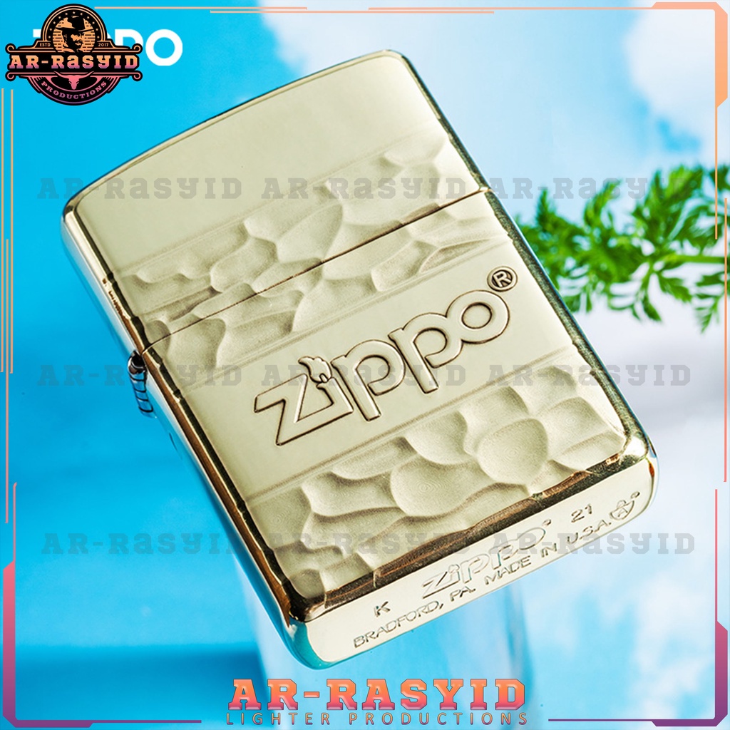 Korek Api Minyak Zippo Gold Ukir Logo Zippo 165