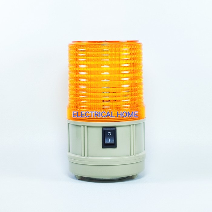 LAMPU ROTARY LED PAKAI BATERAI / MAGNET BASE WARNA KUNING