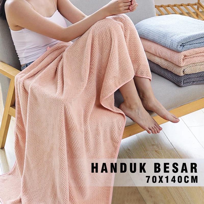 Handuk Mandi Dewasa Handuk Microfiber Ukuran 70x140cm