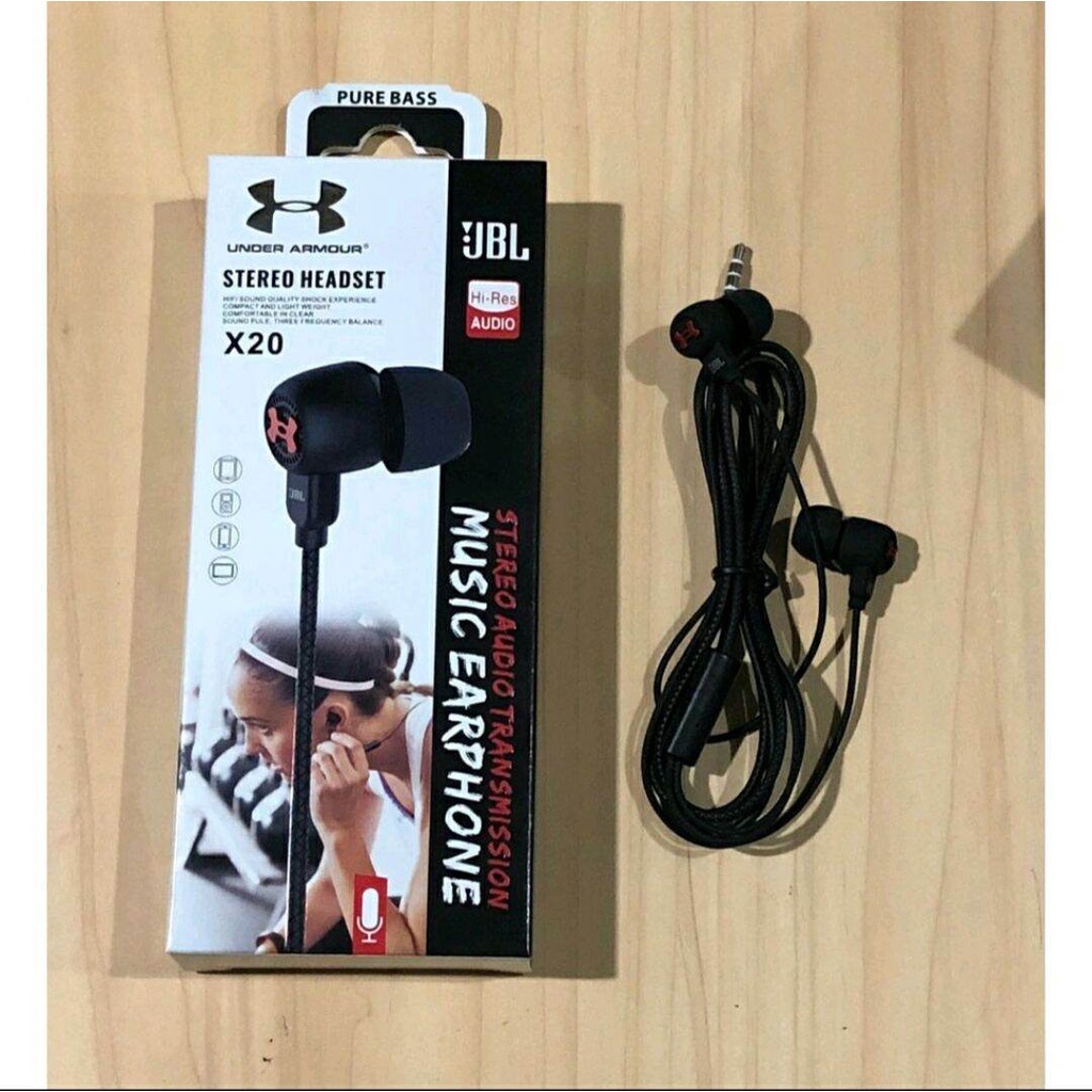 HEADSET MURAH BERKUALITAS JBL X20 EARPHONES