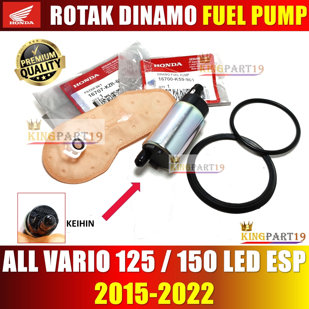 PAKET ROTAK DINAMO FUEL PUMP BENSIN VARIO 125 CBS TECHNO BOHLAM VARIO 125 150 LED ESP ROTAK K59