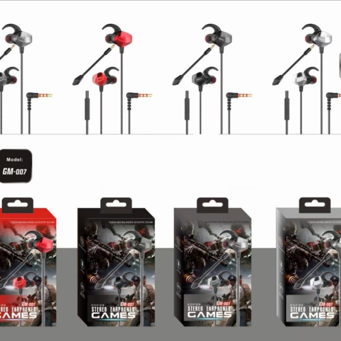 Earphone - Handsfree GM - 007 / GM - 008 Gaming With Microphone Headset Game - Gaming