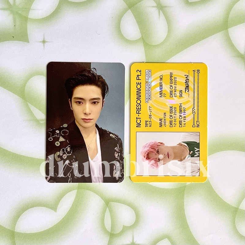 READY PC OFFICIAL JAEHYUN NCT 2020 RESONANCE PT.2 ID CARD PHOTOCARD ALBUM ARRIVAL DEPARTURE