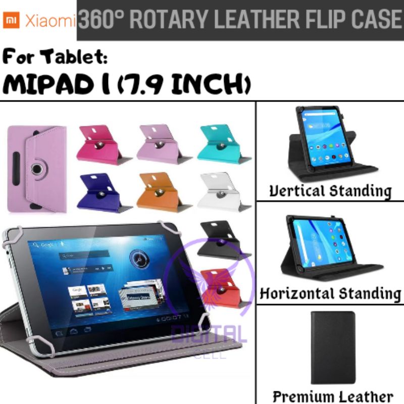 XIAOMI MI PAD MIPAD 1 8 INCH ROTARY CASE LEATHER FLIP CASE BOOK COVER CASING 360 SARUNG KESING FLIPC