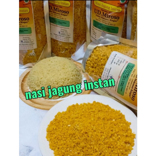 

500gr nasi jagung instan sego jagung asli gunungkidul UD Miroso GK