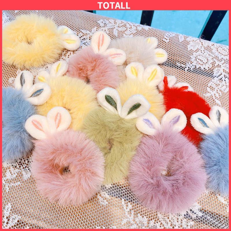 COD Ikat Rambut Bulu Elastis Motif Kartun Lucu Kelinci Rabbit Korean Style-Totall