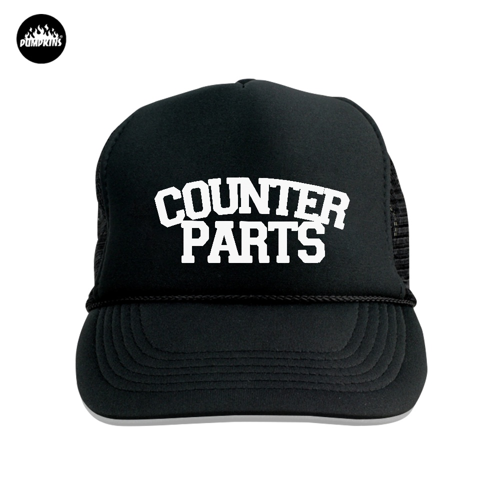 Trucker Hat Band COUNTERPARTS Logo Topi Jaring Band Merchandise Hardcore