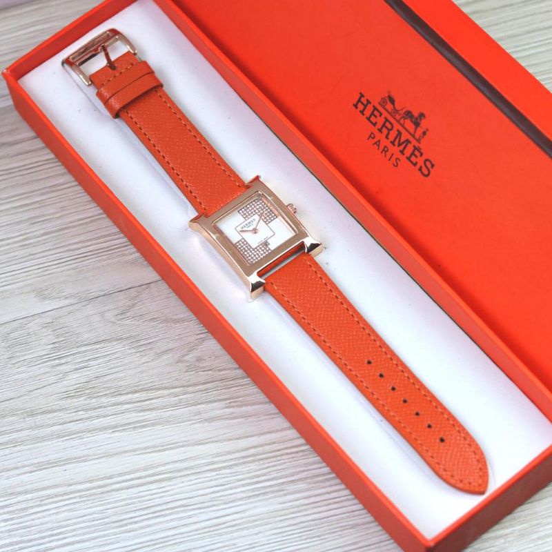Jam Tangan Wanita Fashion H@rm* Bahan Kulit Free Box COD