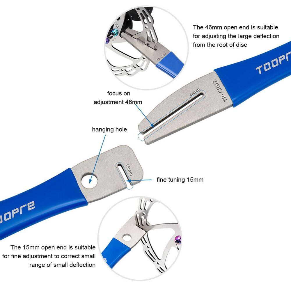 Kunci Koreksi Agustina Koreksi Stainless Steel Sepeda Disc Brake Repair Tool Disc Correction Wrench Kunci Koreksi Cakram Sepeda