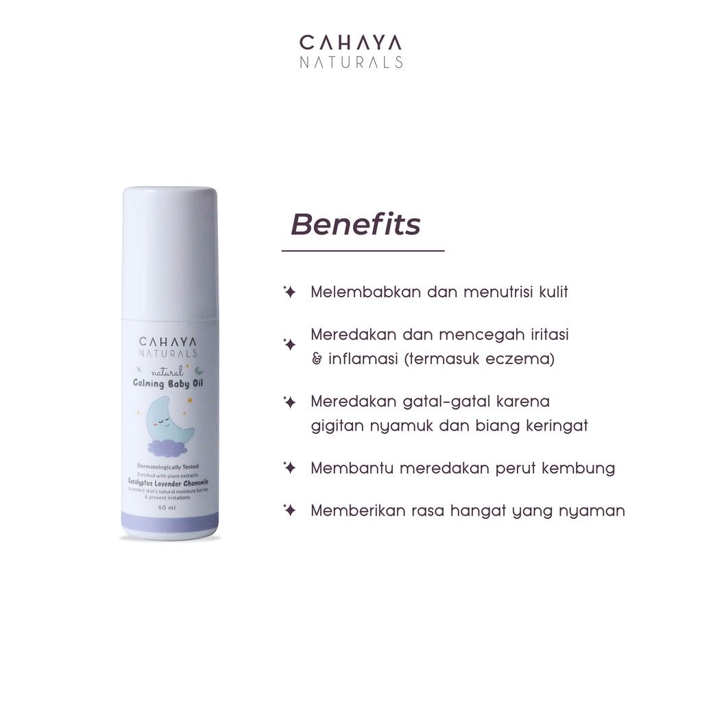 CAHAYA NATURALS CALMING BABY OIL 60ML