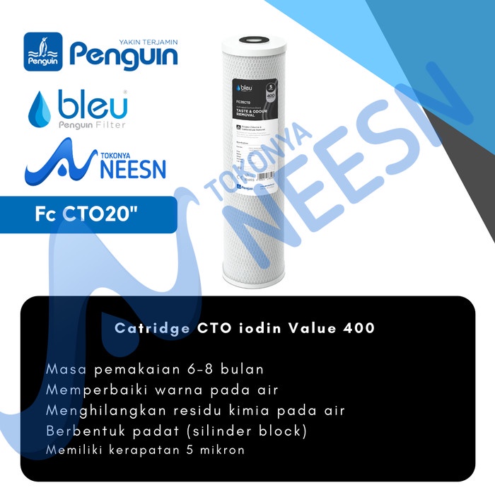 Filter Catridge Penguin Bleu 20" Cto